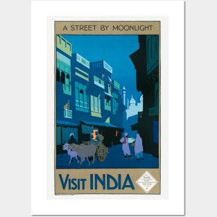 Visit India Vintage Travel Poster Restored Posters and Art